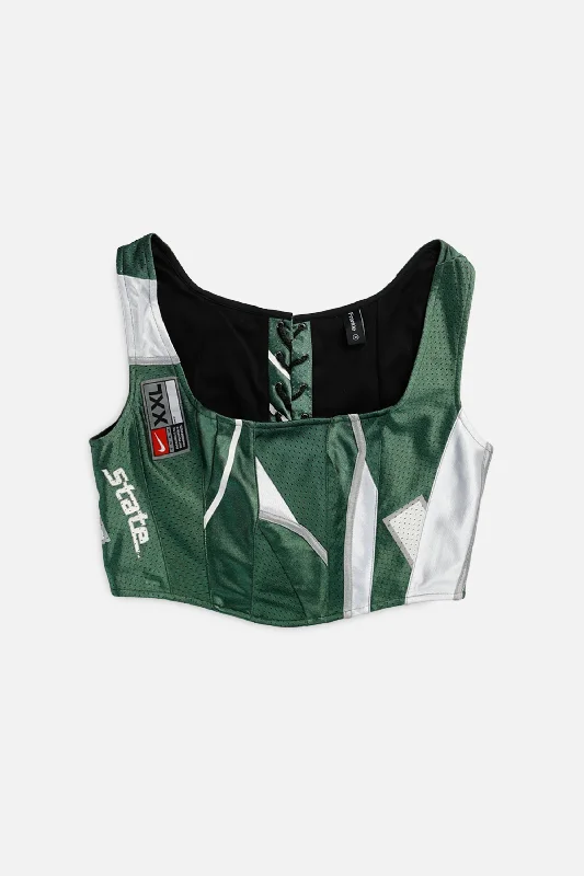 Corset for athletic women-Rework Michigan State NCAA Corset - M