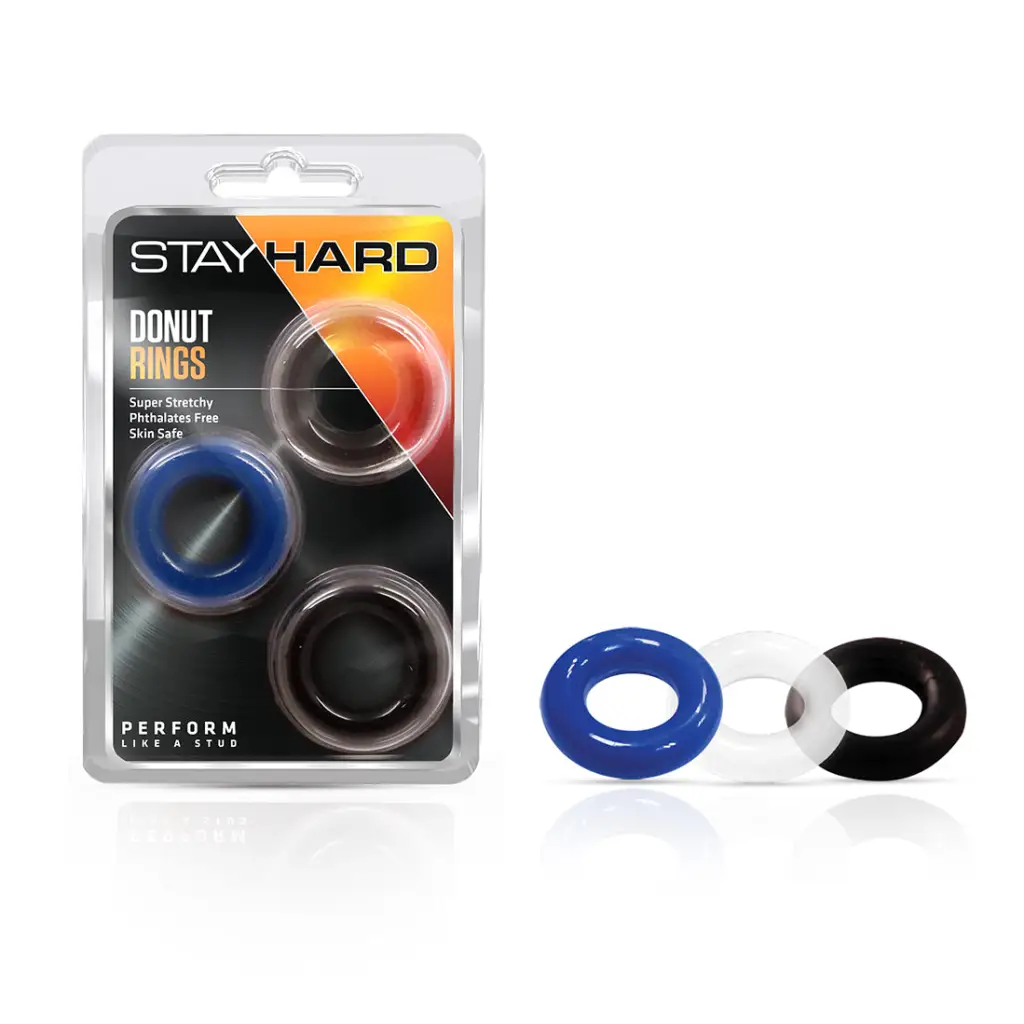 cock ring for pleasure boost-Blush Stay Hard Donut Rings 3 Pack