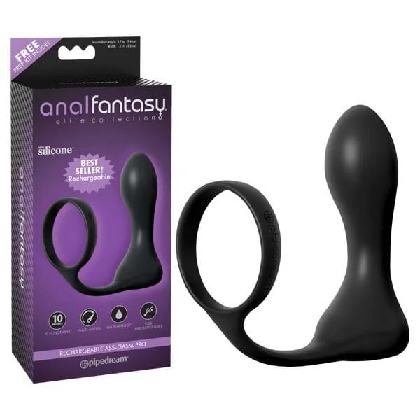 anal toys with firm base-Anal Fantasy Elite Collection Rechargeable Ass-Gasm Pro