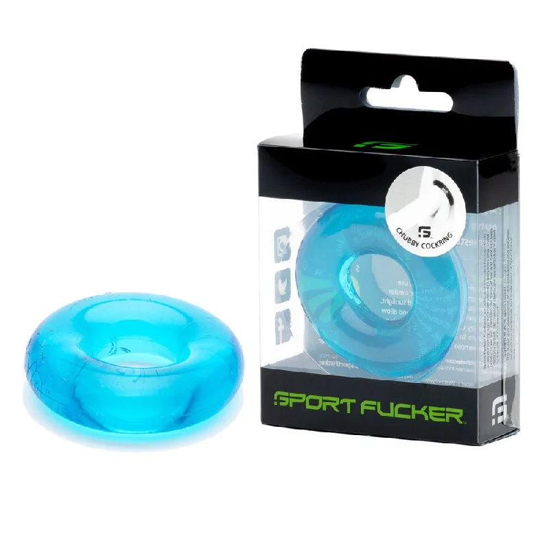 cock ring noise levels-Sport Fucker Rubber Cock Ring in Ice Blue