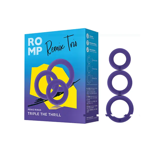 cock ring durability solutions reviews-Romp Remix Trio Purple Cock Ring Set Of 3