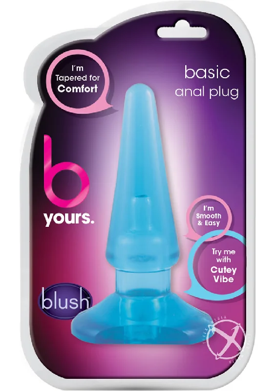 anal toys for deep relaxation-B Yours Basic Anal Plug Blue