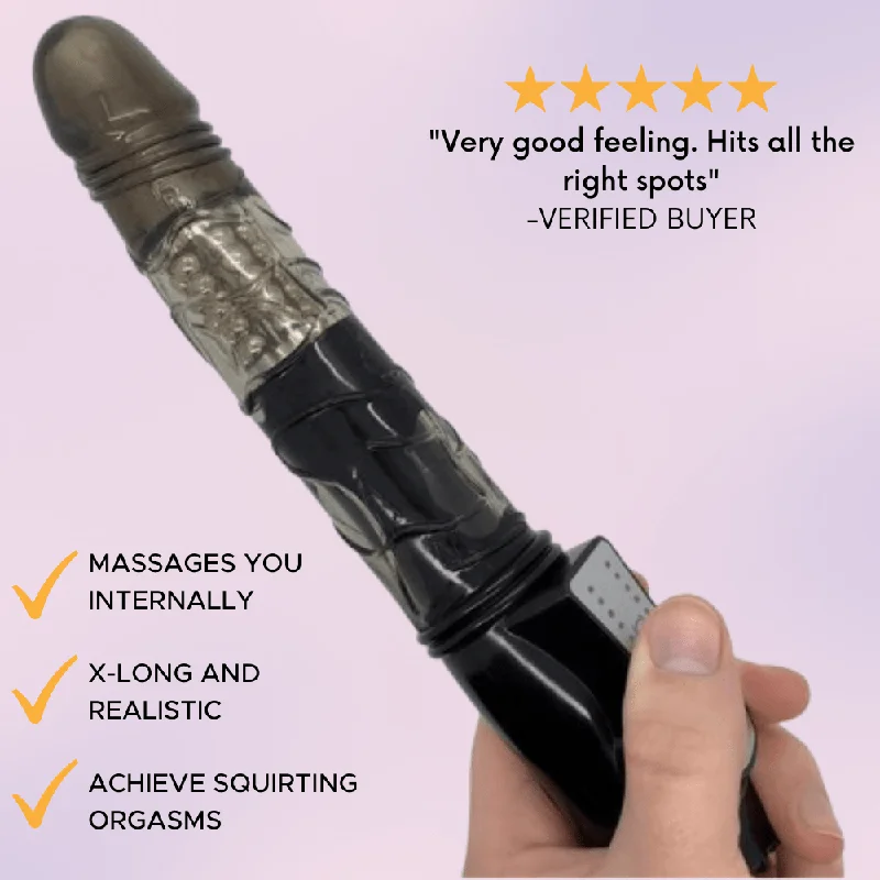 dildo cold testimonials-Veined ROTATING Dildo