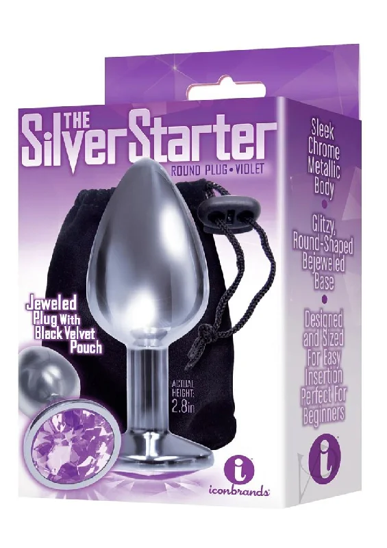 anal toys for couple play-The 9 Silver Starter Plug Violet