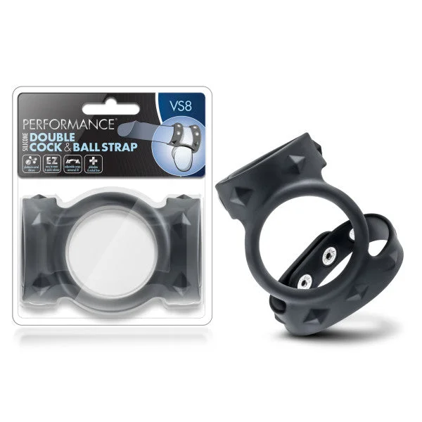 cock ring beginner solutions-Performance VS8 Silicone Double Cock Ring & Ball Strap