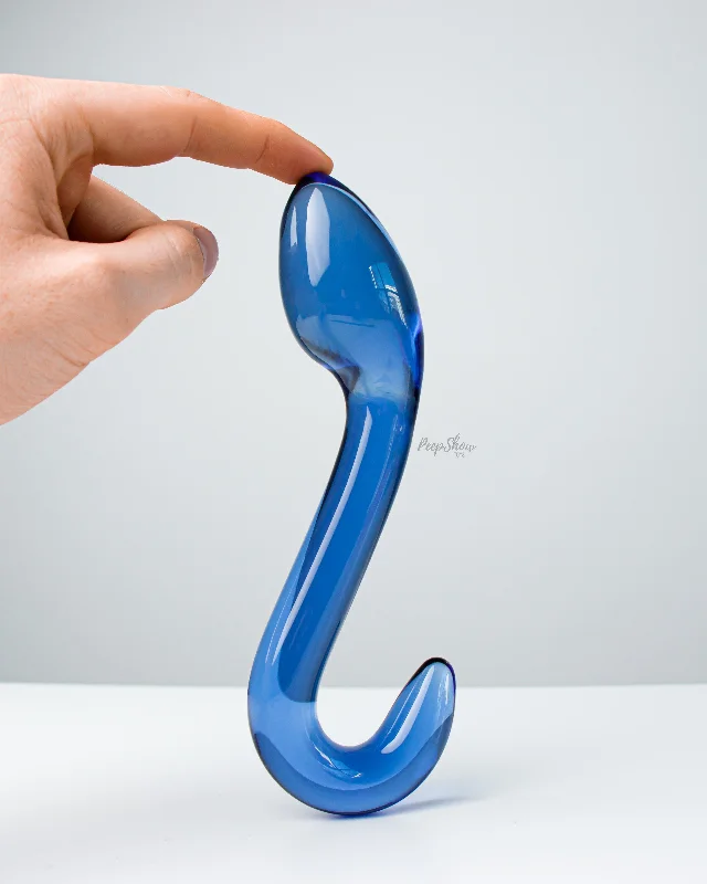 dildo ergonomic benefits-Champ G-Spot Glass Dildo by Chrystalino