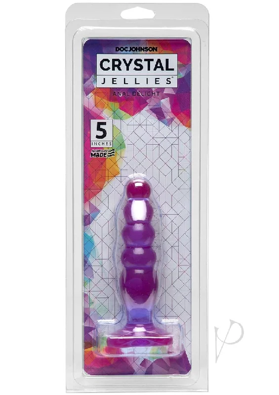 anal toys for discreet fun-Crystal Jellies Anal Delight 5 Purple