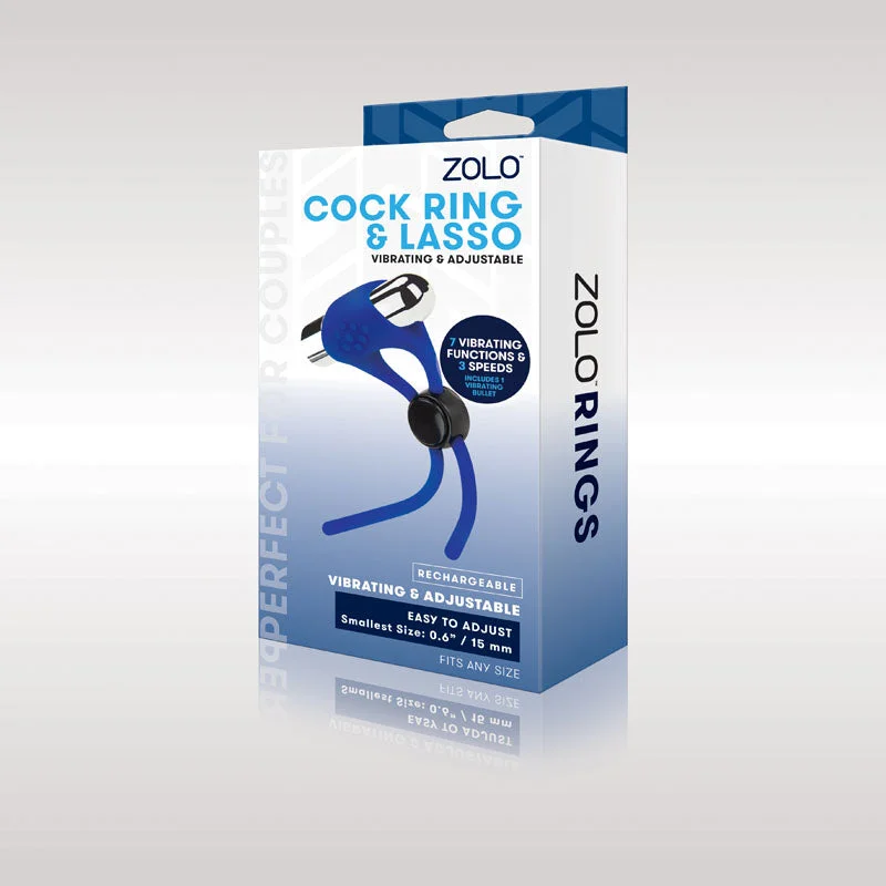 cock ring beginner solutions-Zolo Rechargeable Cock Ring & Lasso-(zo-6037)