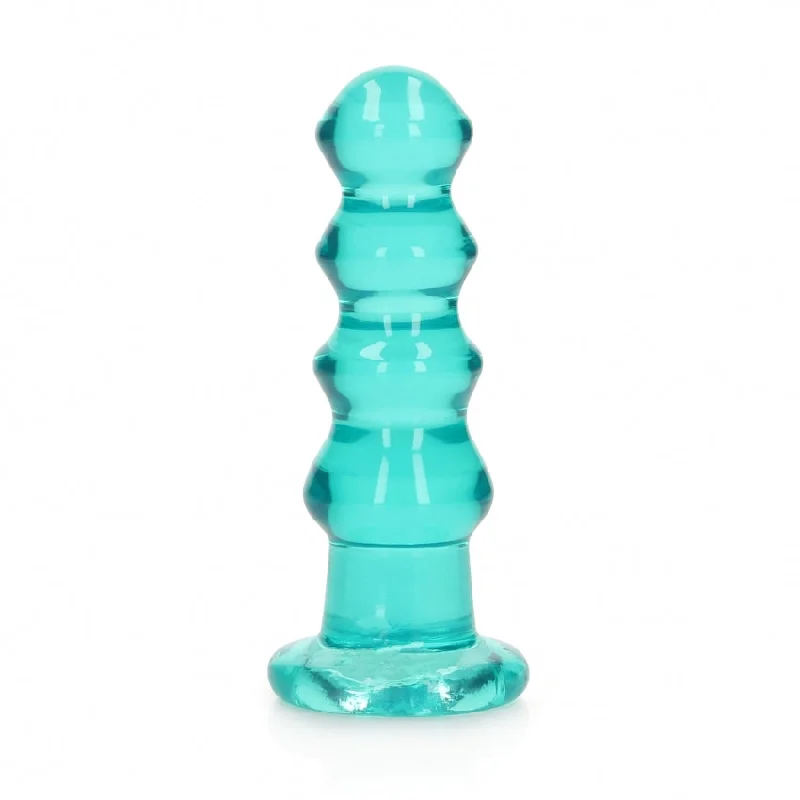 dildo weight preferences-Crystal Clear 5.5" Curvy Dildo/Plug - Turquoise