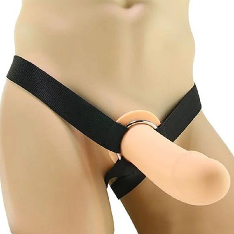 dildo safety ratings-Silicone Hollow Strap-On With Jock Strap