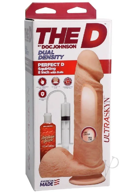 dildo length trends-The Perfect D Squirting 8-Inch Realistic Dildo - Vanilla