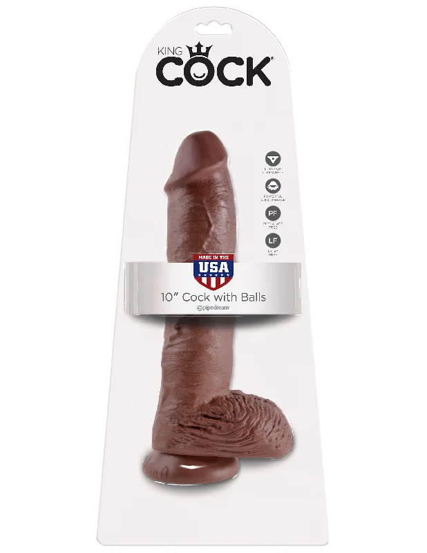 dildo texture innovations-Experience Royalty with the King Cock 10-Inch Brown Dildo - The Real Deal RD