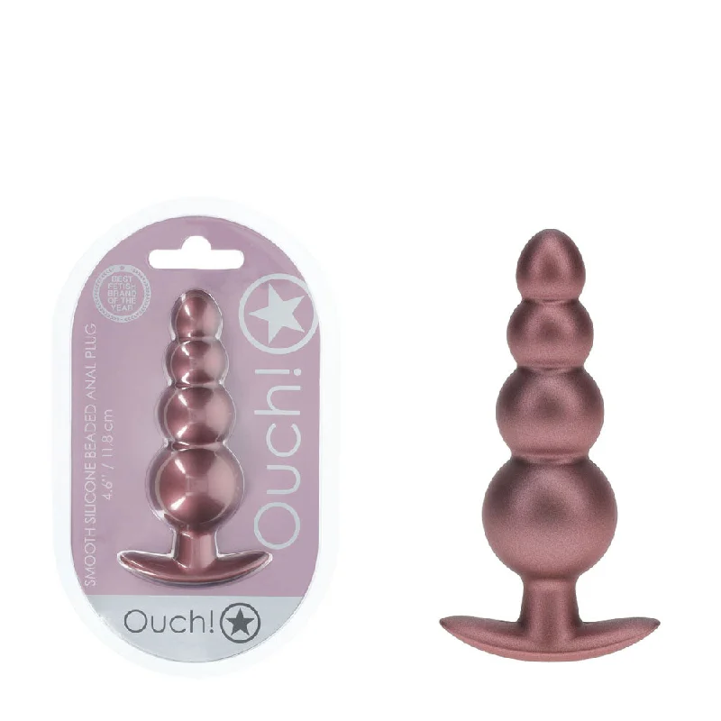 travel-sized anal toys-OUCH! Beaded Anal Plug -  -  11.7 cm Butt Plug