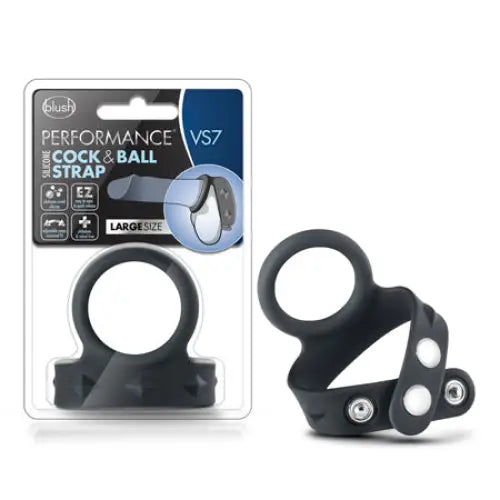 cock ring online hacks guide-Blush Performance VS7 Silicone Cock & Ball Strap Large Black