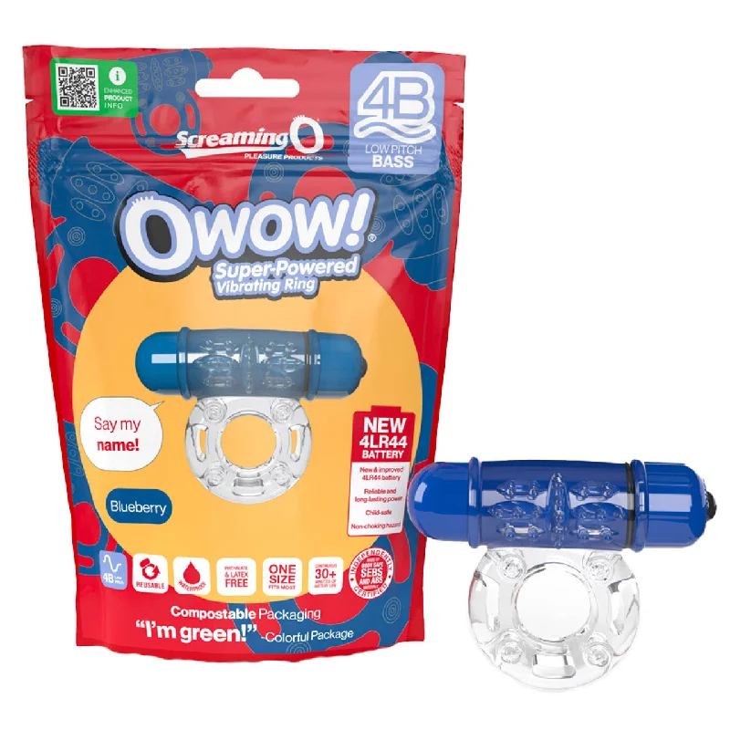 cock ring online solutions guide-ScreamingO 4T OWow Vibrating Cock Ring Blueberry