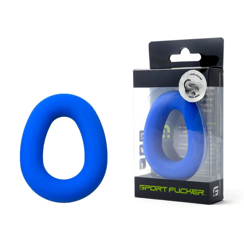 cock ring for stamina reviews-Sport Fucker Hero Ring Cock Ring - Blue