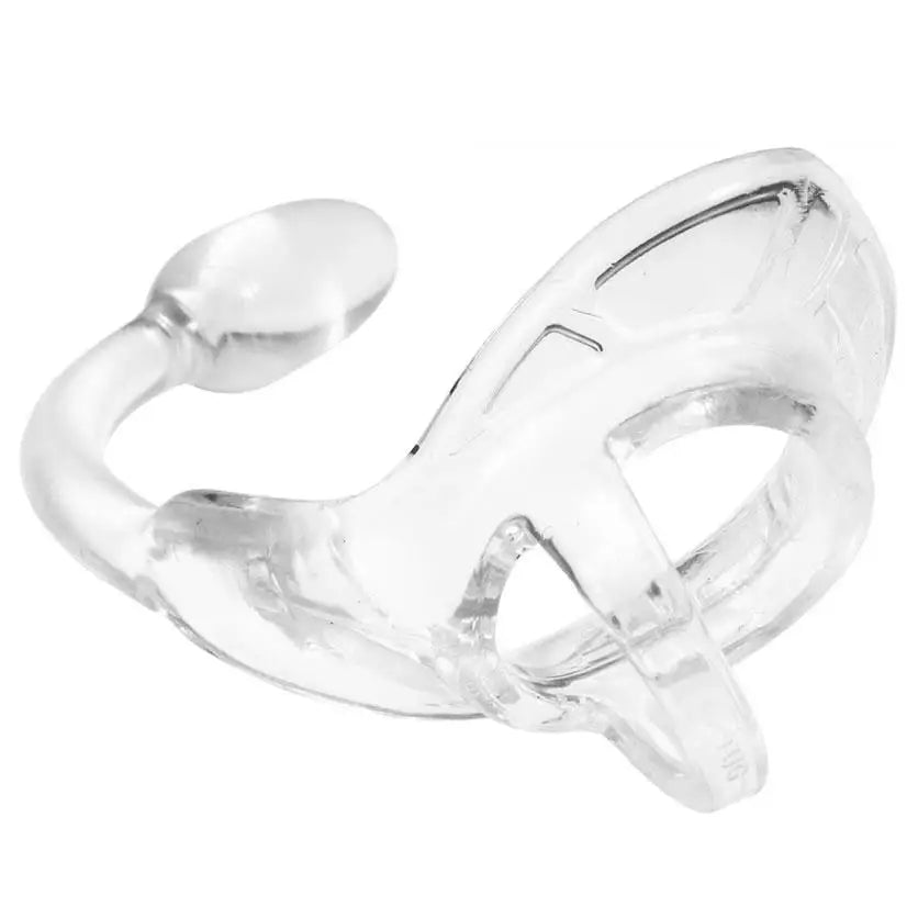 anal toys for safe pleasure-Perfect Fit Small Clear Anal Butt Plug with Ball and Cock Ring