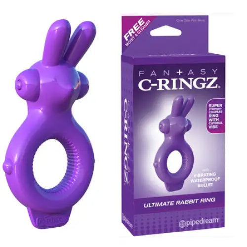 cock ring power guide reviews-Pipedream Fantasy C-Ringz Vibrating Ultimate Rabbit Ring With Ears Purple