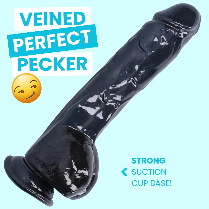 dildo price ratings-Black Suction Cup Dildo with Balls