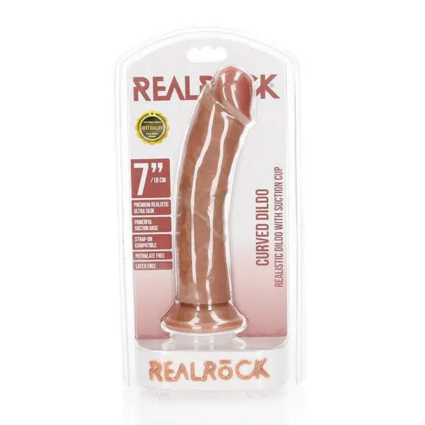 dildo hygiene comparisons-Shots Realrock Realistic 7" Curved Dildo