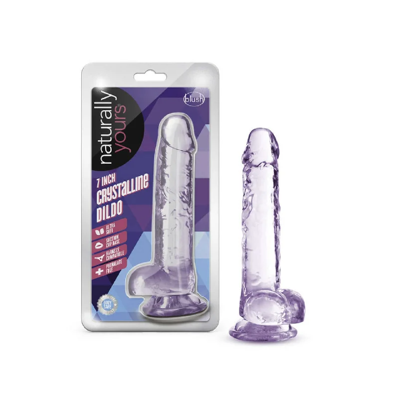 dildo waterproof manuals-Naturally Yours 7 inches Amethyst Crystalline Dildo