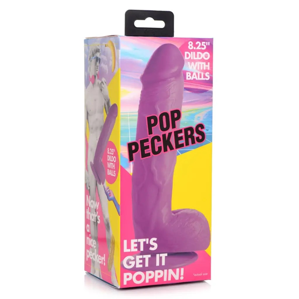 dildo girth advantages-Pop Peckers 8.25" Dildo with Balls