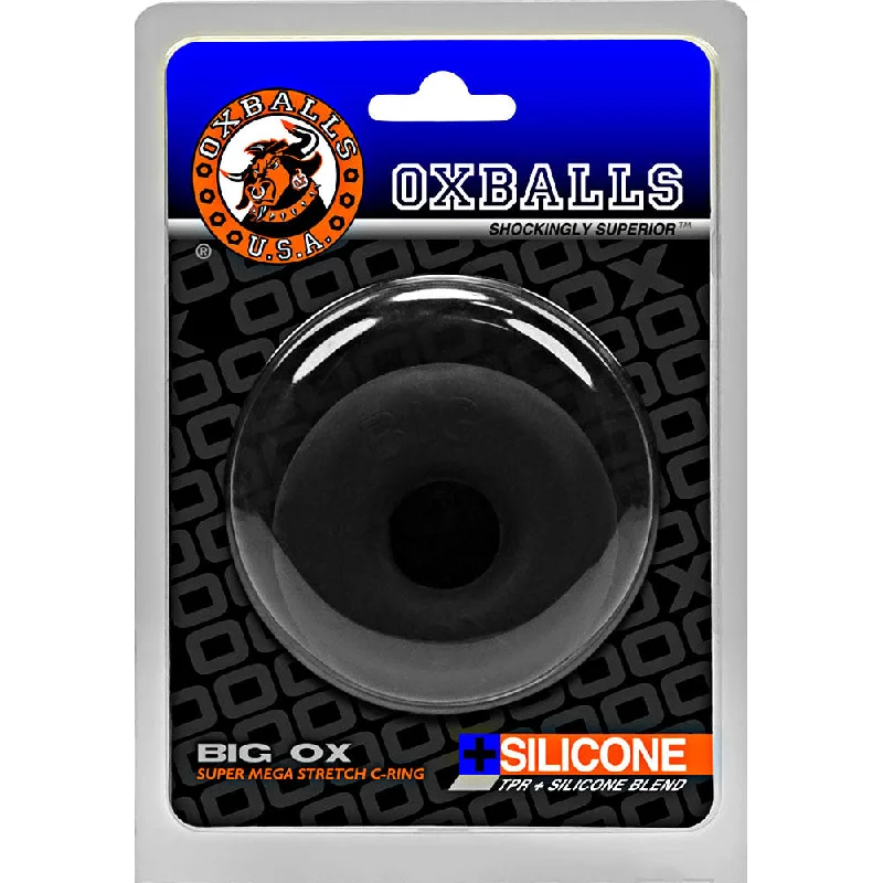 cock ring vibration solutions guide-Oxballs Big Ox Cock Ring Super Mega Stretch Cock Ring with Plus Silicone 2.25 inch Black Ice