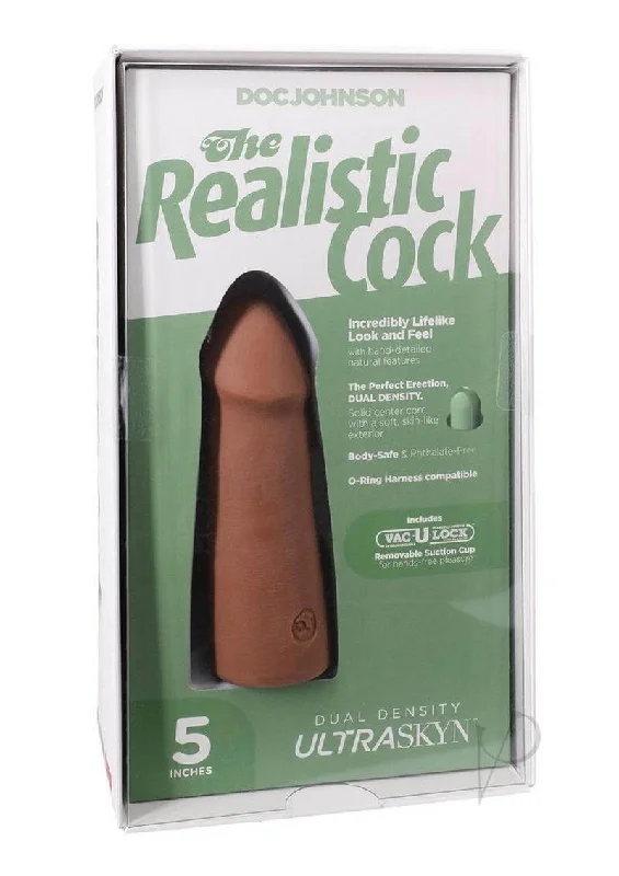 dildo size recommendations-The Realistic Cock 5 inches ULTRASKYN Vac-U-Lock Dildo – Caramel, Phthalate-Free, Dual Density