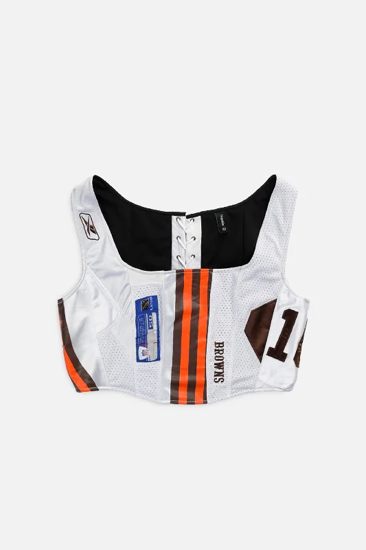 Corset with front laces-Rework Cleveland Browns NFL Corset - XL