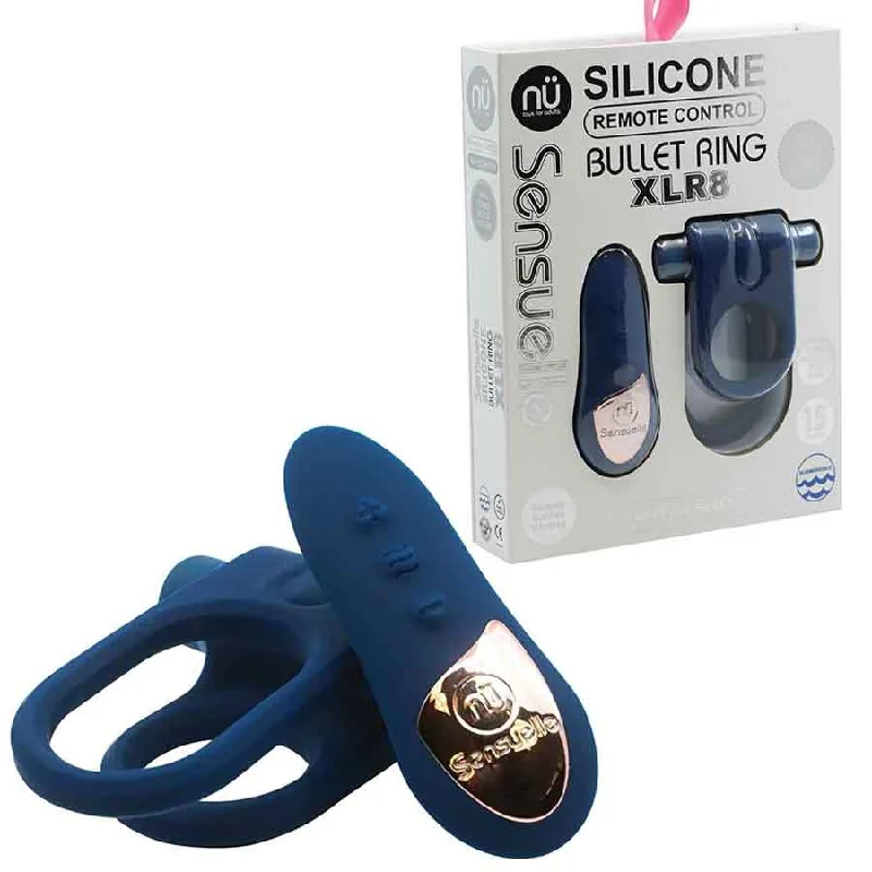 cock ring cleaning reviews guide-nu Sensuelle Vibrating Silicone Cock Ring and Remote Control Navy Blue