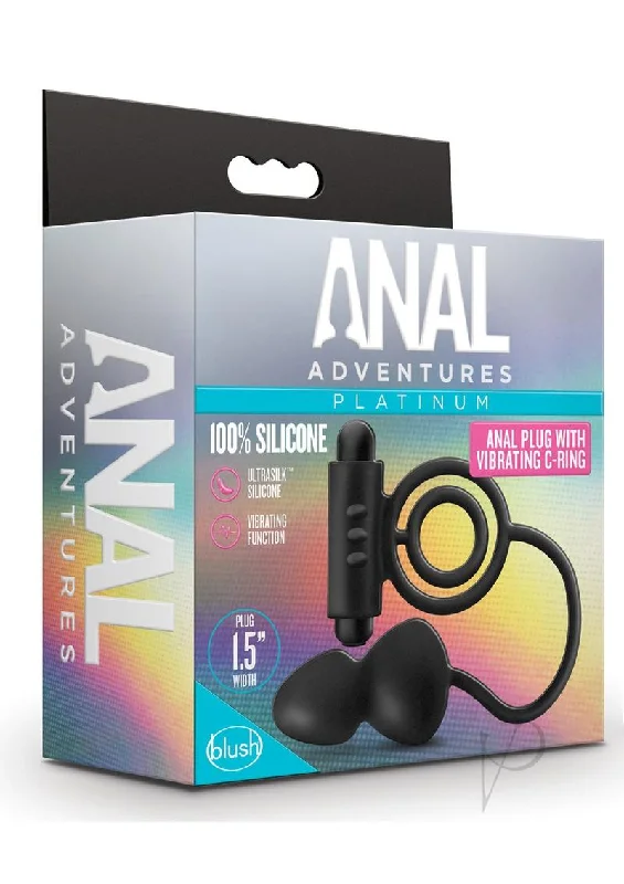 anal toys with tapered end-Anal Adventure Platinum Plug Vibe Cring