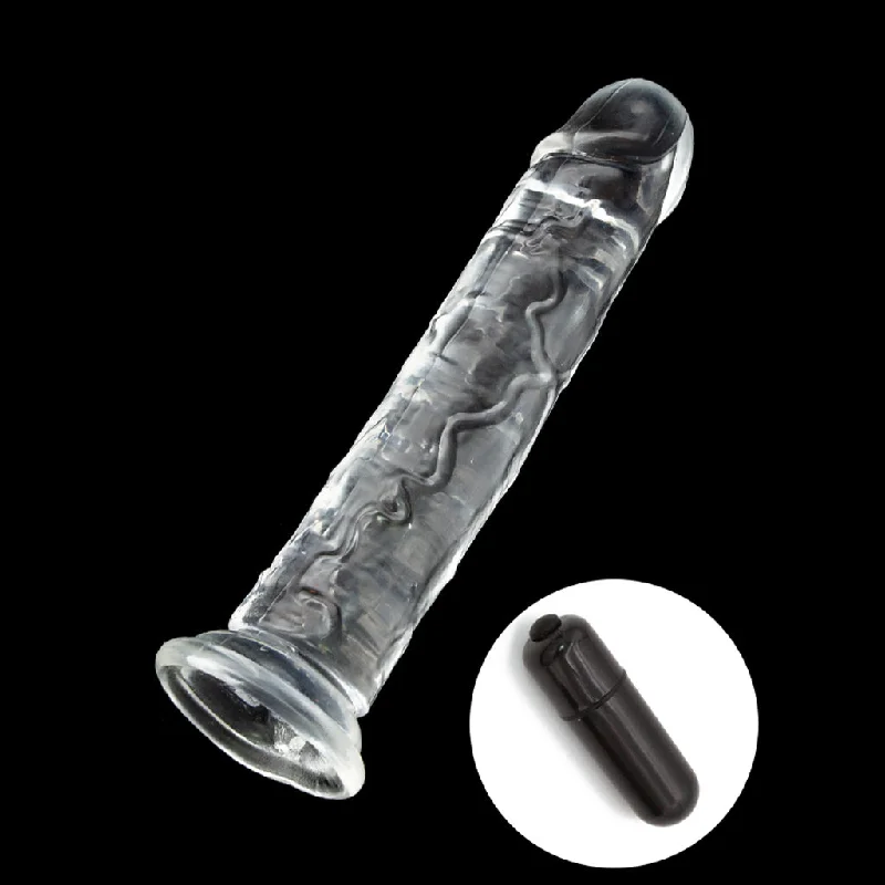 dildo length testimonials-Crystal Addiction Clear Jelly Dildo, 7"