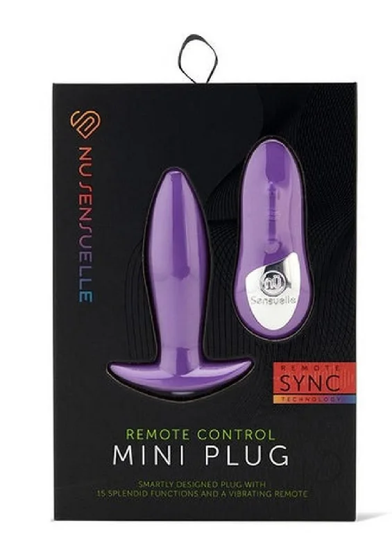 anal toys for couple pleasure-Sensuelle Remote Control Mini Plug Purp