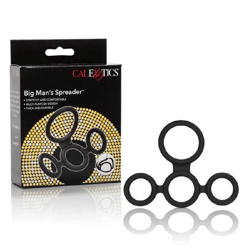 cock ring size reviews benefits-Big Man's Spreader Silicone Erection and Scrotum Enhancing Cock Ring