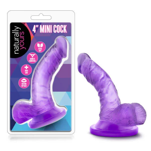 dildo testimonial trends-Naturally Yours 4 Inches Mini Cock Purple Realistic Dildo