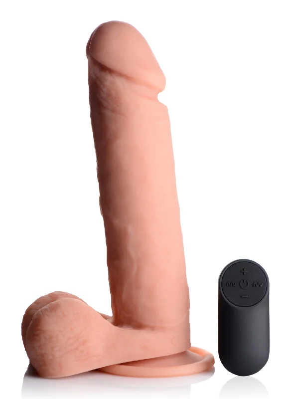 dildo collector feedback-Big Shot Vibrating Remote Control Silicone Dildo with Balls - 9 Inch