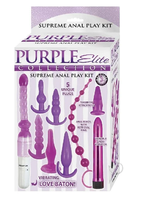 anal toys with strong suction-Purple Elite Coll Supreme Anal Play Kit