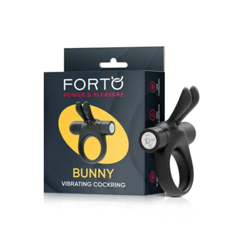 cock ring luxury solutions guide-Forto Bunny Rechargeable Silicone Vibrating Cockring with Stimulating Ears