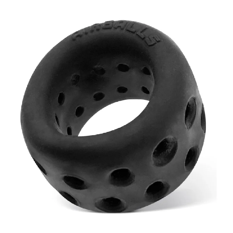 cock ring beginner benefits reviews-Oxballs Air Lite Ventilated Ball Stretcher - Black Ice