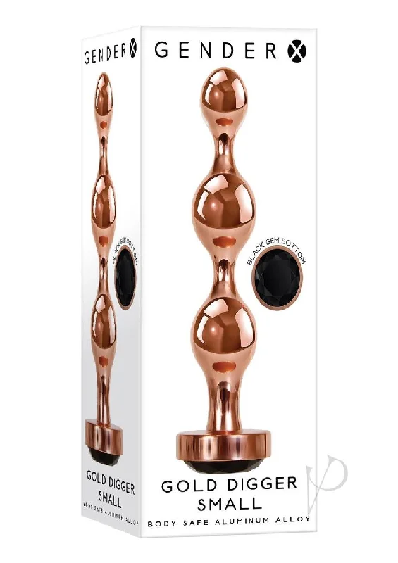 anal toys with stylish case-Gx Gold Digger Sm Rose Gold/black