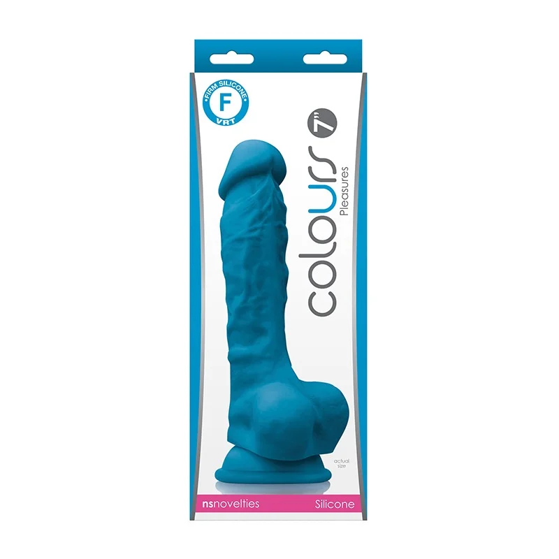 dildo fantasy feedback-Pleasures 7" Dildo In Blue - Colours