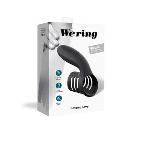 cock ring power guide solutions-Love to Love We Ring Rechargable Silicone Vibrating Sleeve Cockring Black Onyx